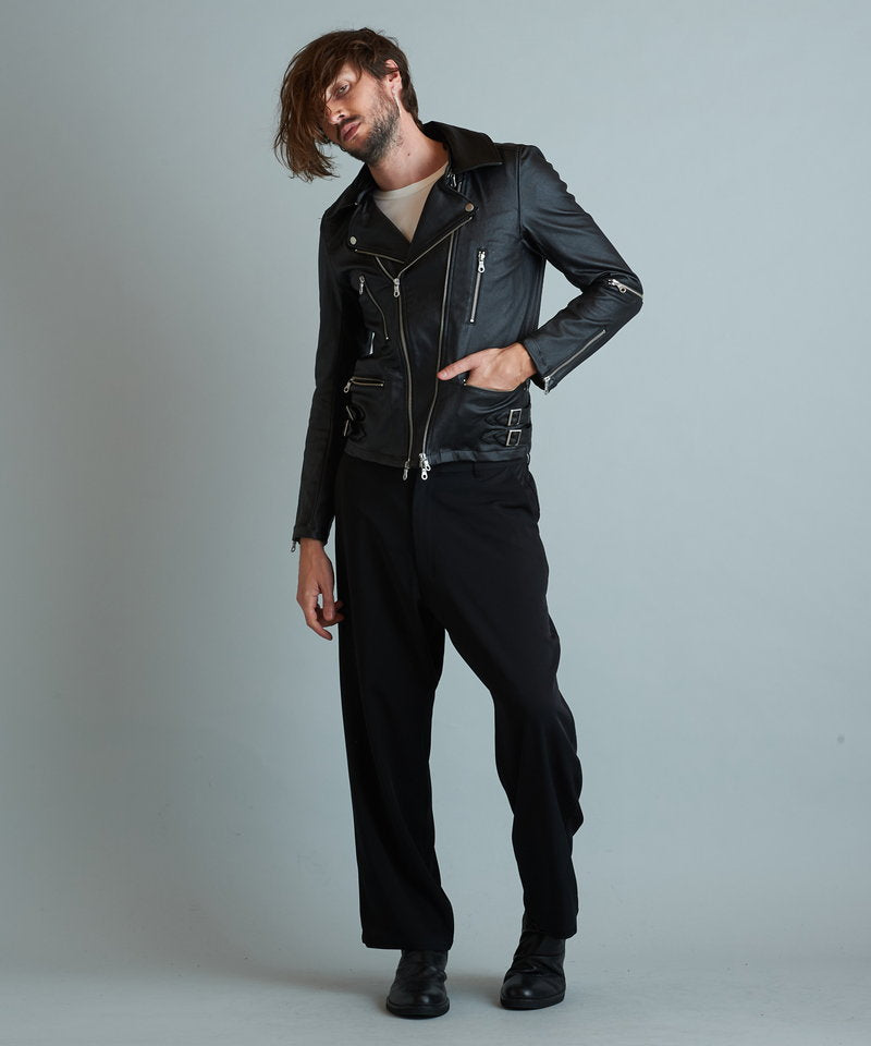 Coated stretch 2-way riders jacket