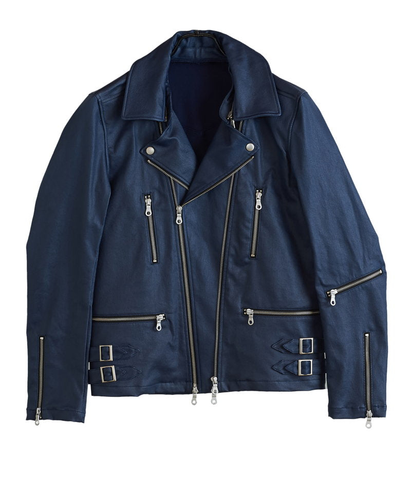 Coated stretch 2-way riders jacket