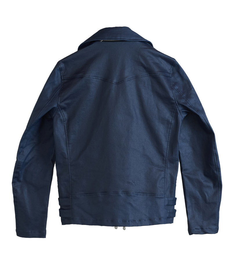 Coated stretch 2-way riders jacket
