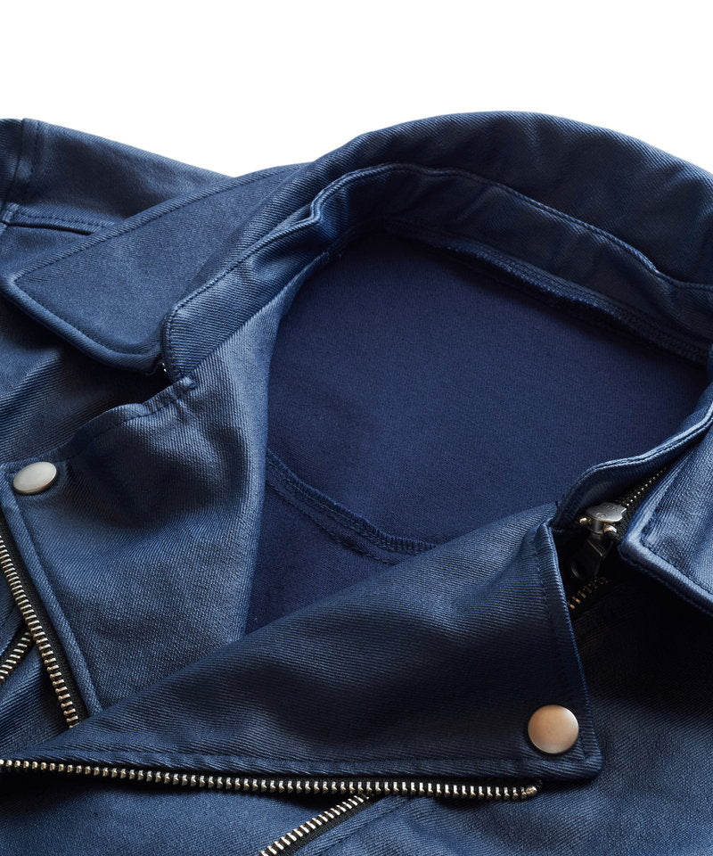 Coated stretch 2-way riders jacket