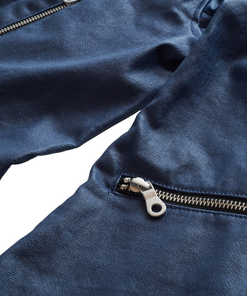 Coated stretch 2-way riders jacket