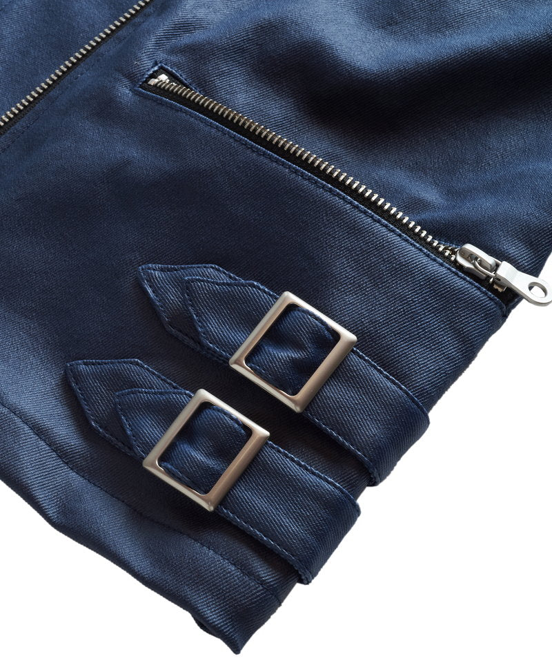 Coated stretch 2-way riders jacket