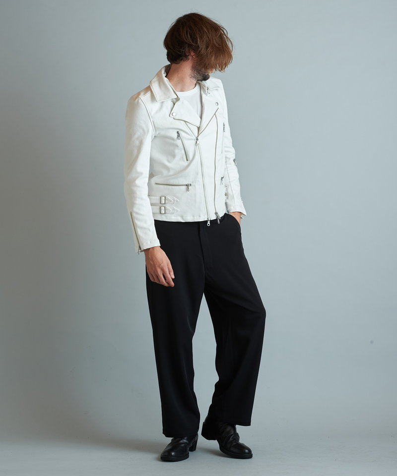 Coated stretch 2-way riders jacket