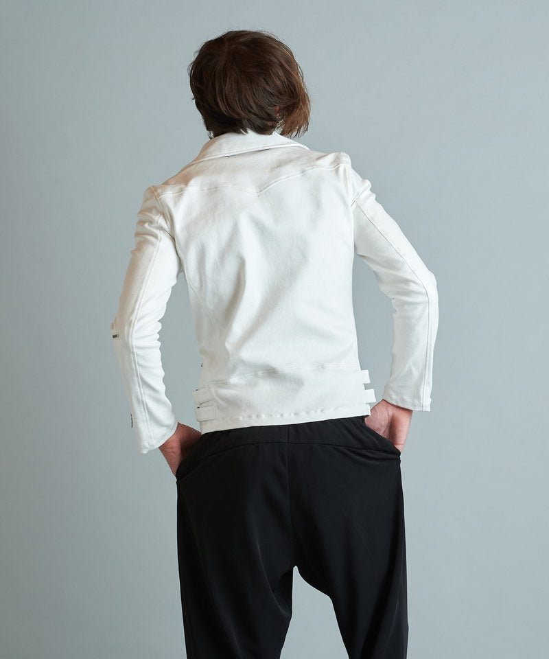 Coated stretch 2-way riders jacket
