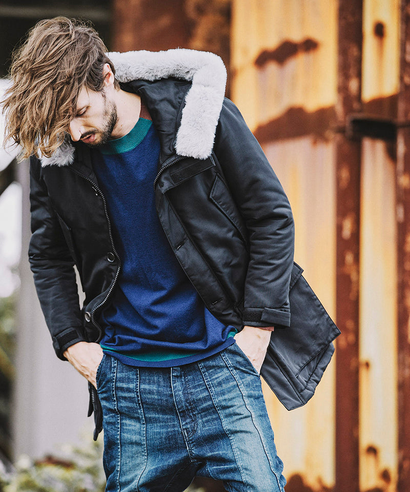 アシンメトリーBIGニットプルオーバー