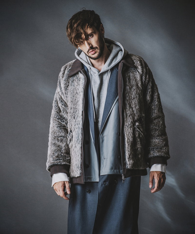 Faux fur knit BLZ