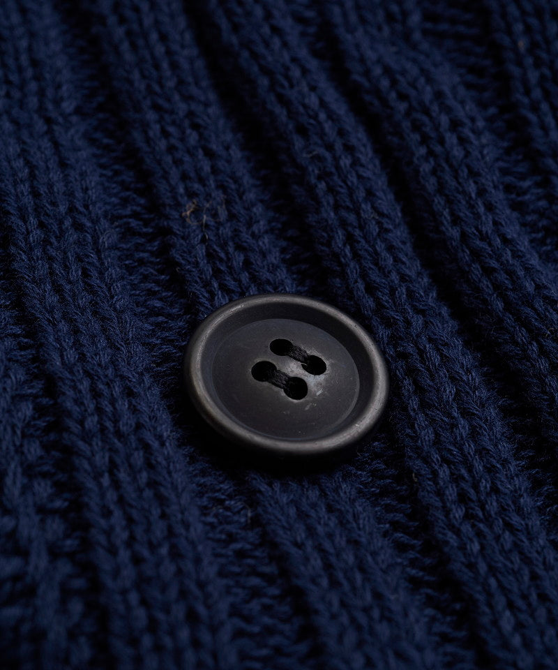 Irregular rib knit hood long CD