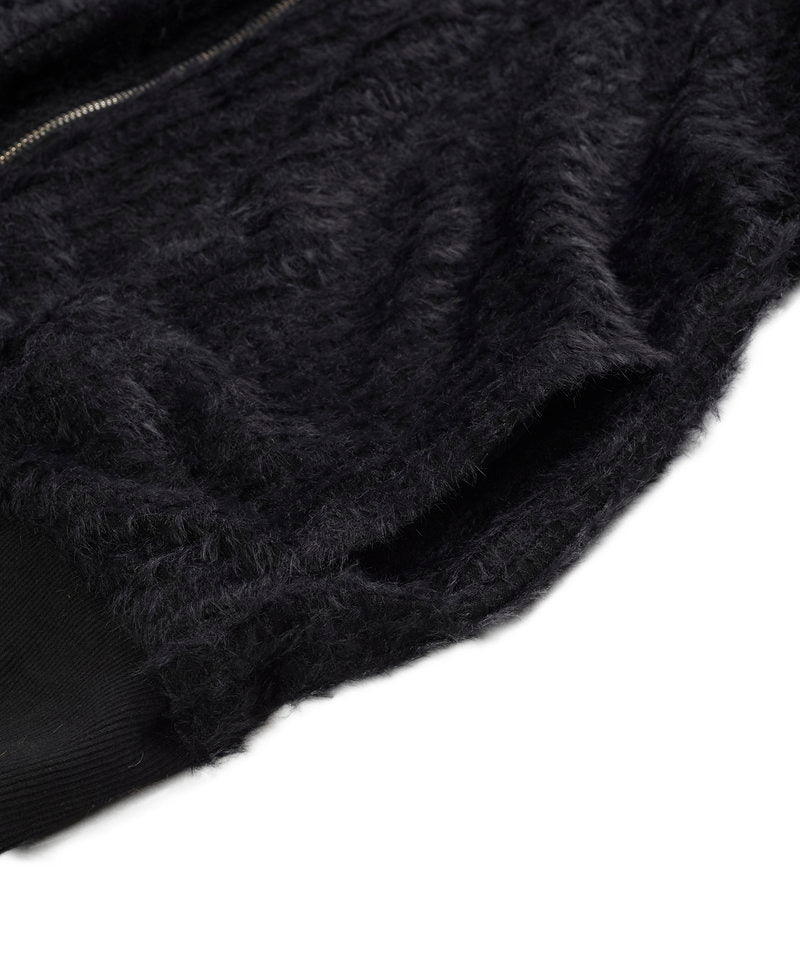 Faux fur stretch zip parka