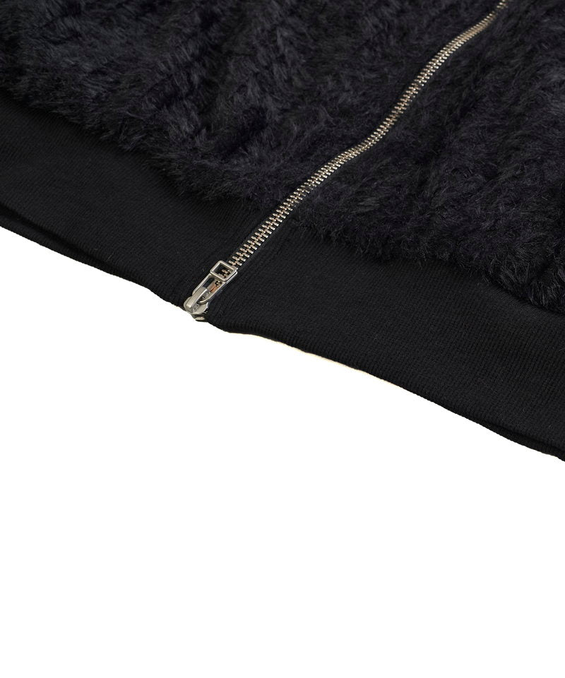 Faux fur stretch zip parka