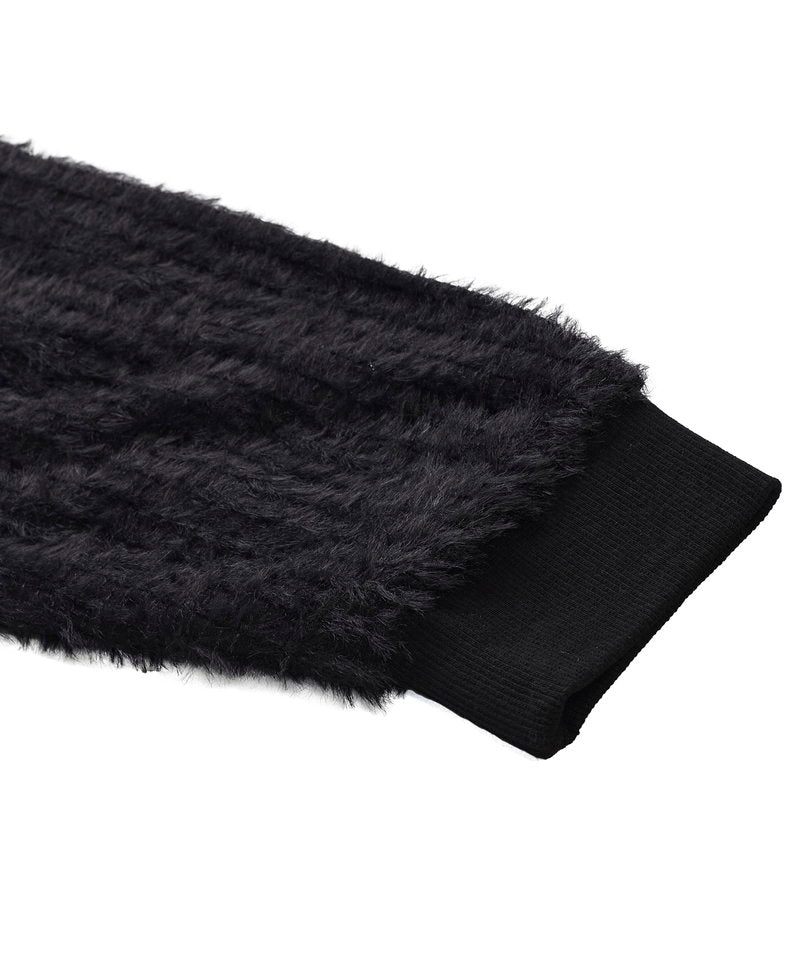 Faux fur stretch zip parka