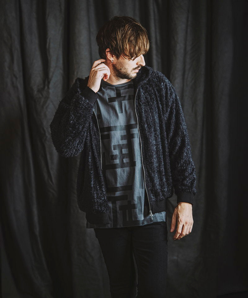 Faux fur stretch zip parka