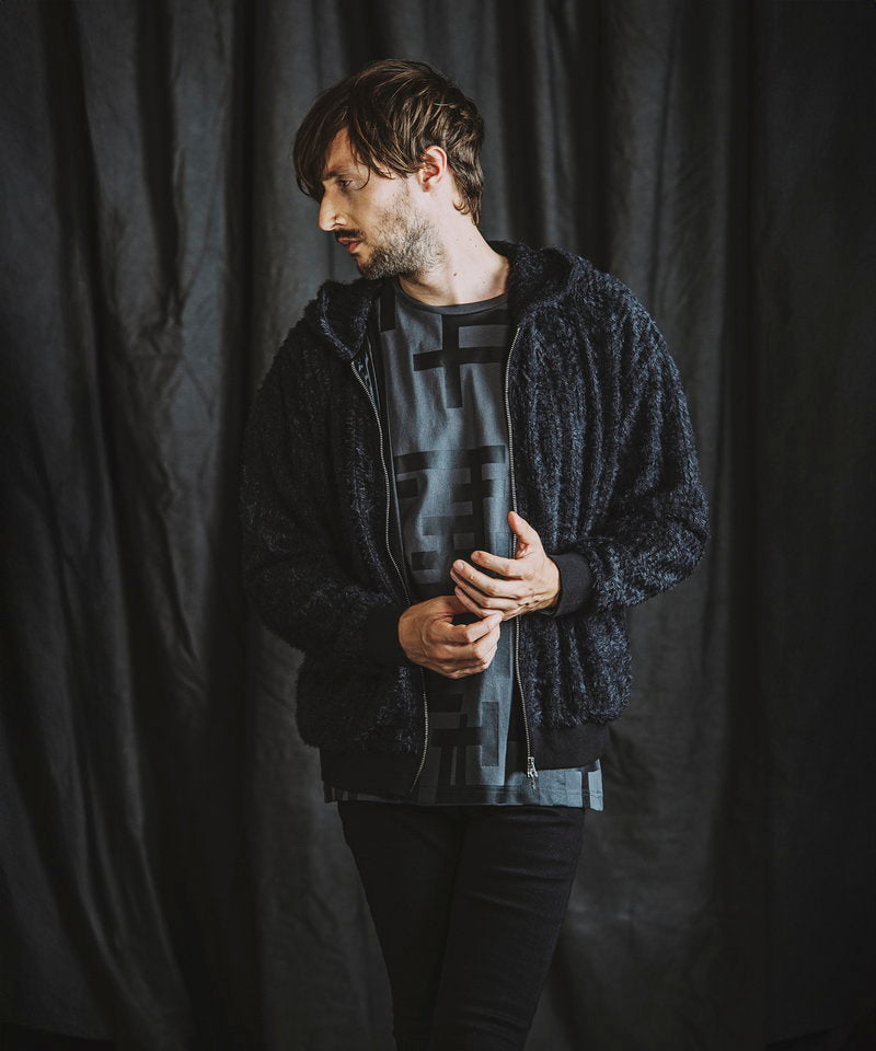 Faux fur stretch zip parka
