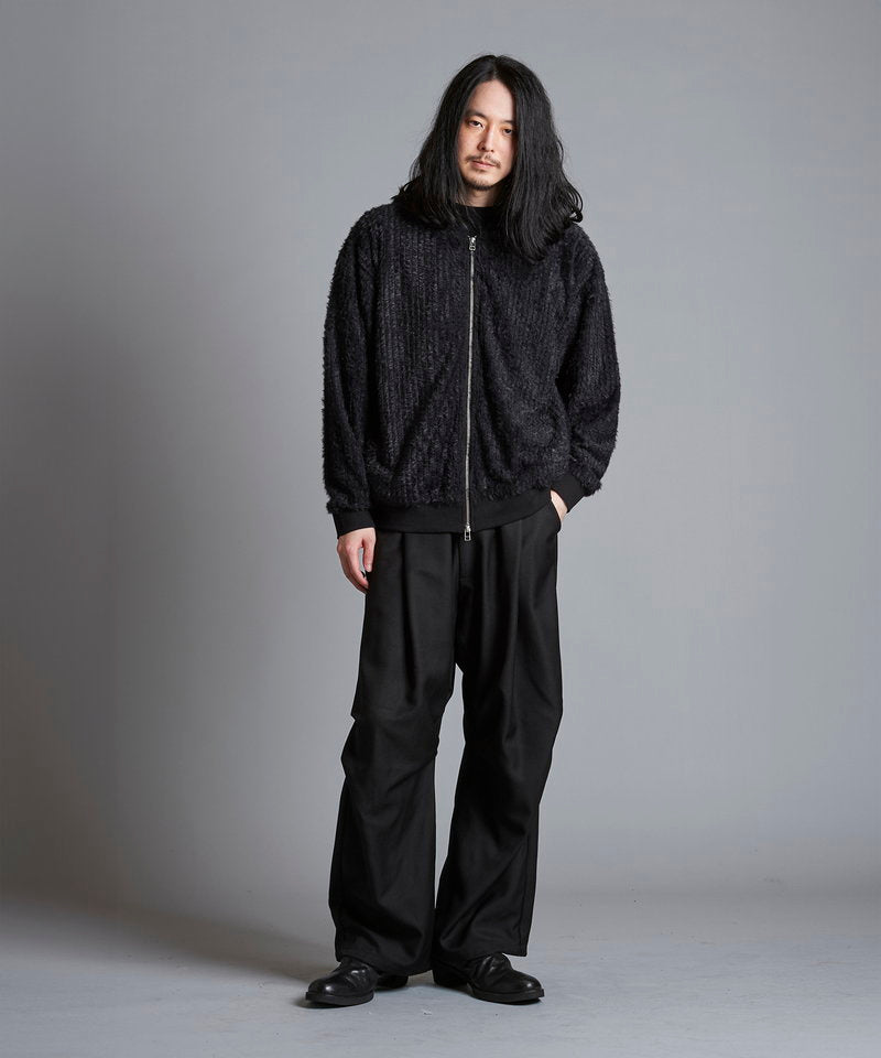 Faux fur stretch zip parka