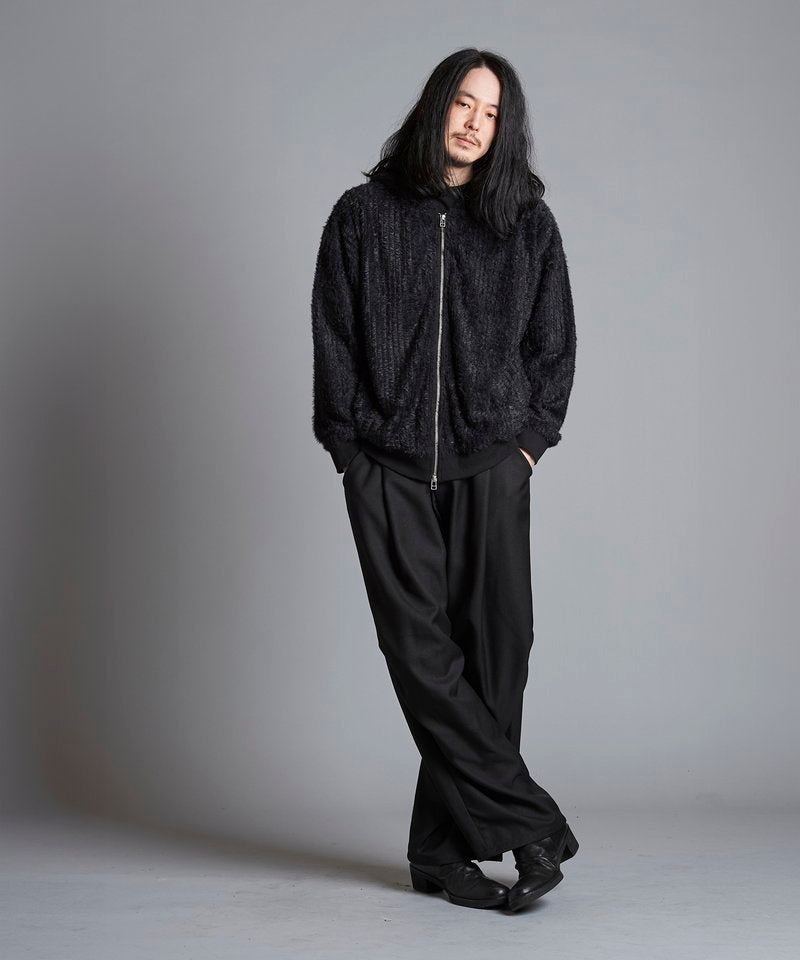 Faux fur stretch zip parka