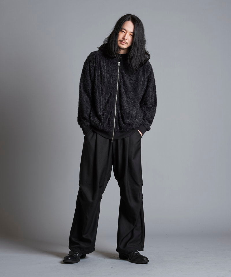 Faux fur stretch zip parka