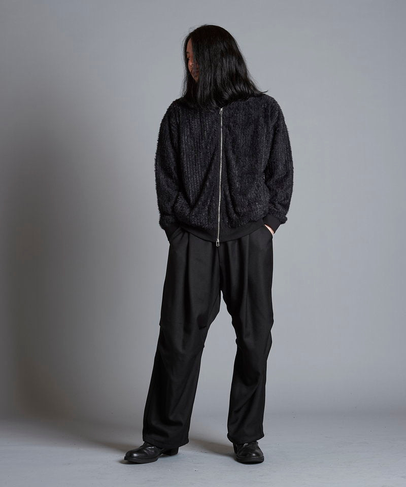 Faux fur stretch zip parka