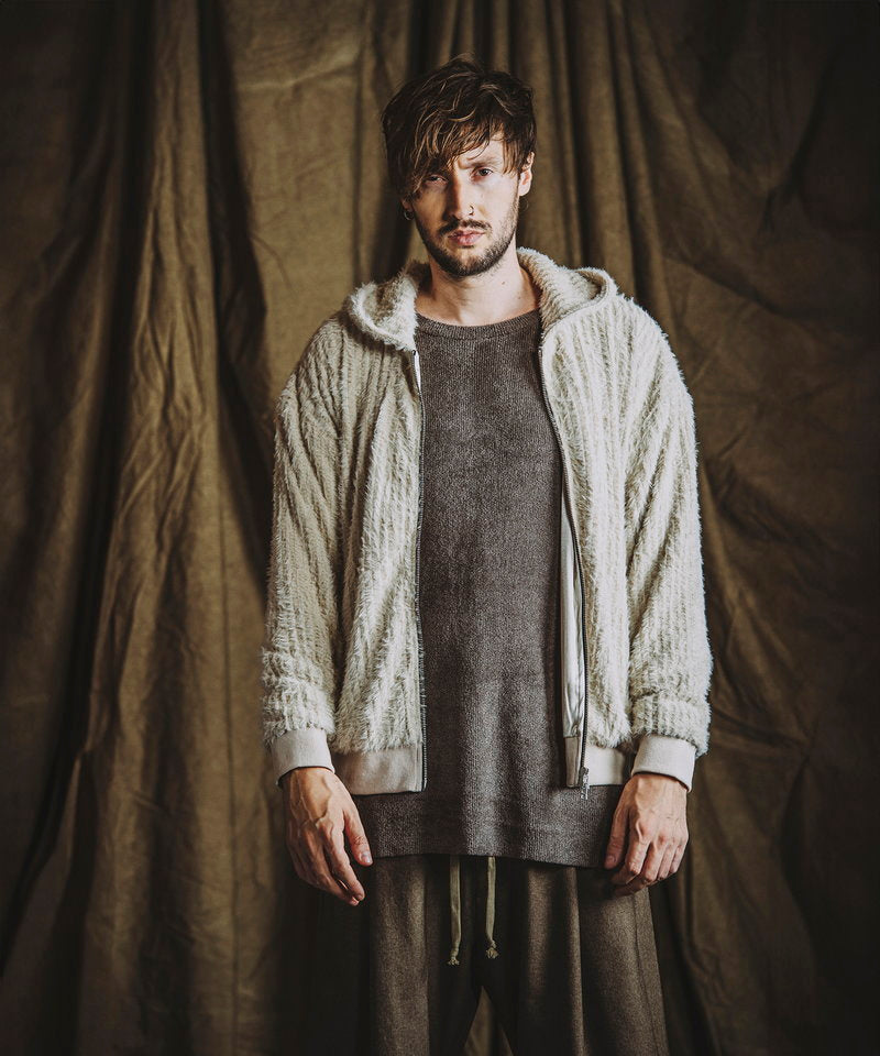 Faux fur stretch zip parka