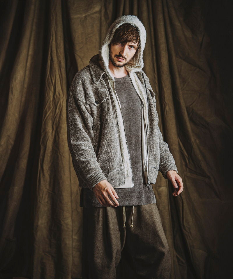 Faux fur stretch zip parka