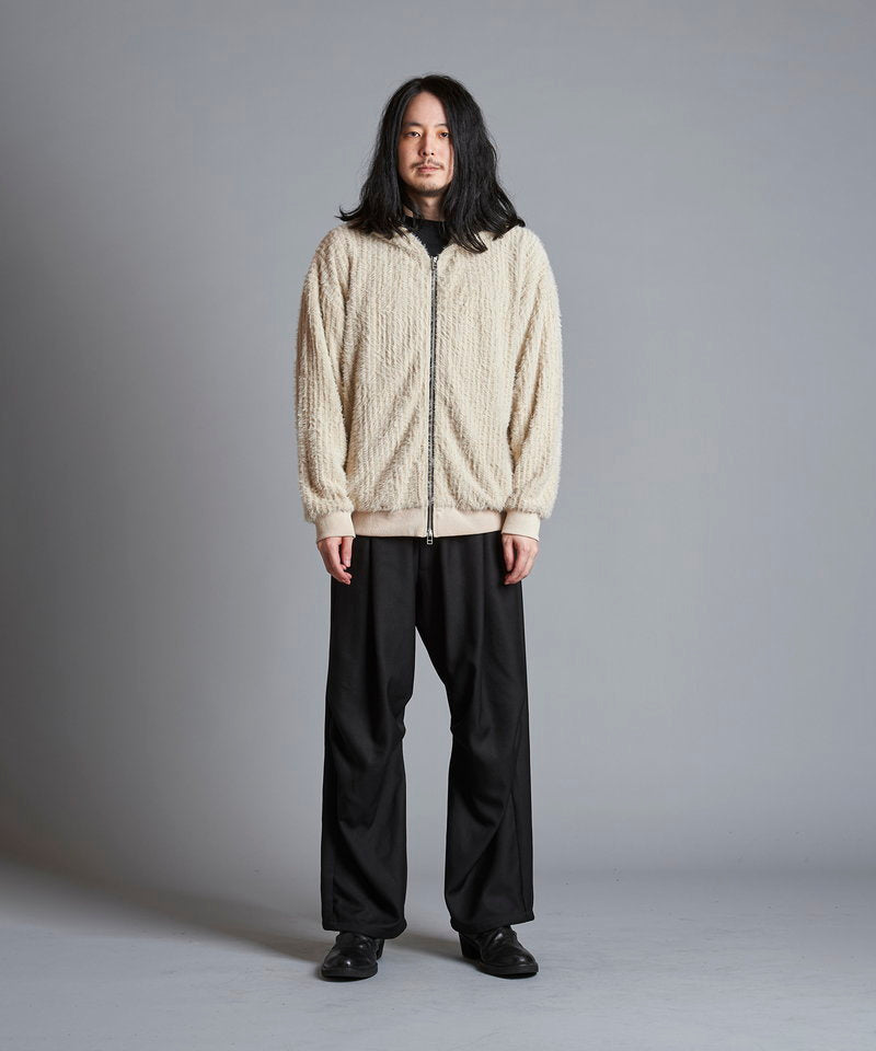 Faux fur stretch zip parka
