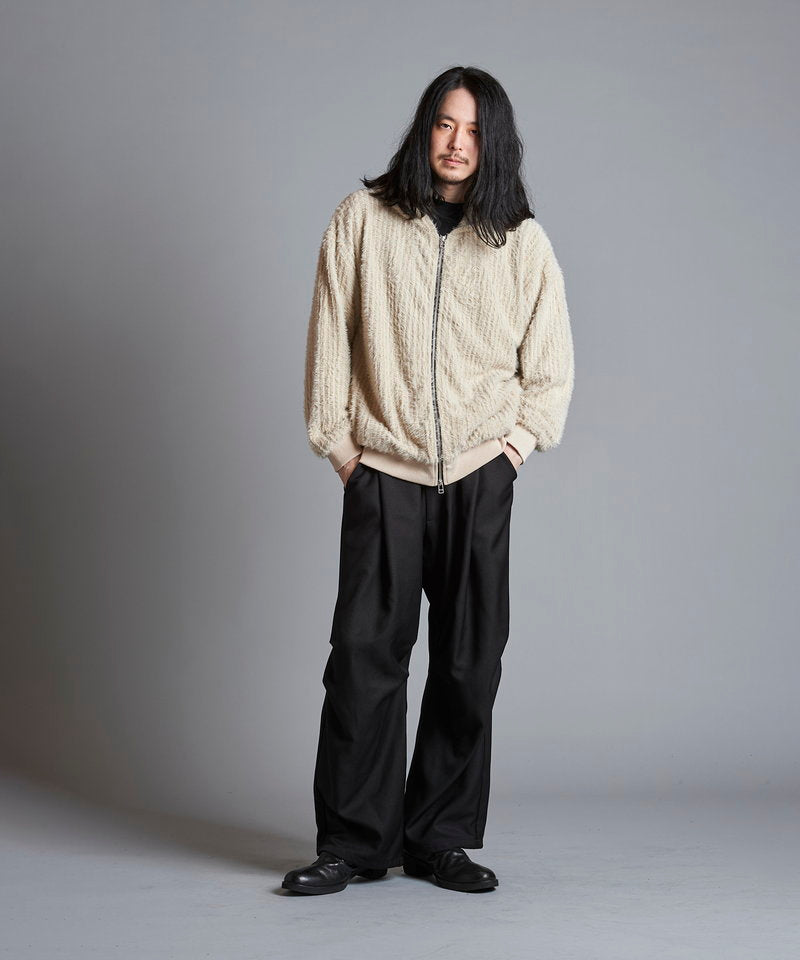 Faux fur stretch zip parka