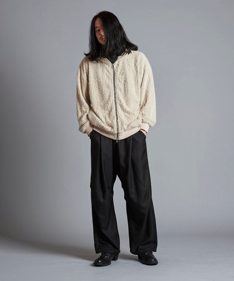 Faux fur stretch zip parka