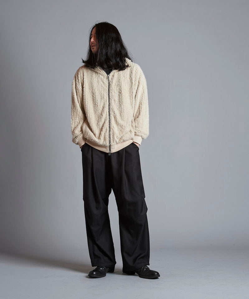 Faux fur stretch zip parka
