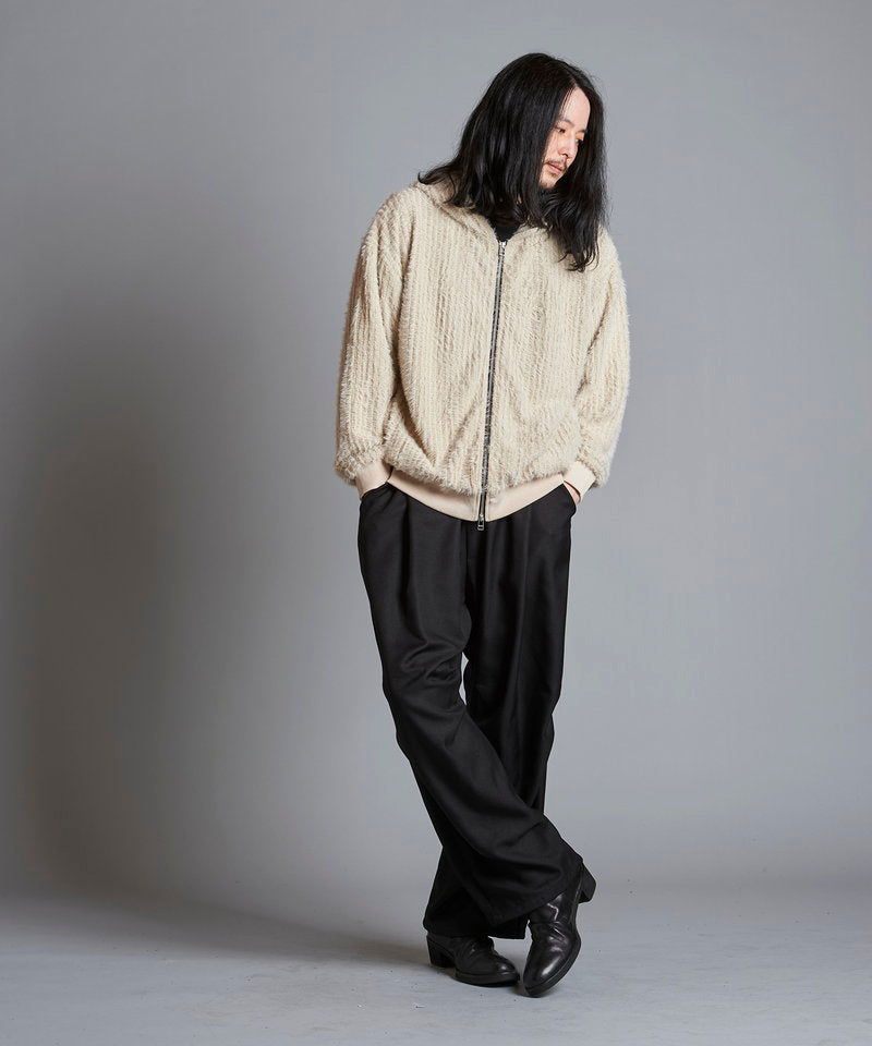 Faux fur stretch zip parka