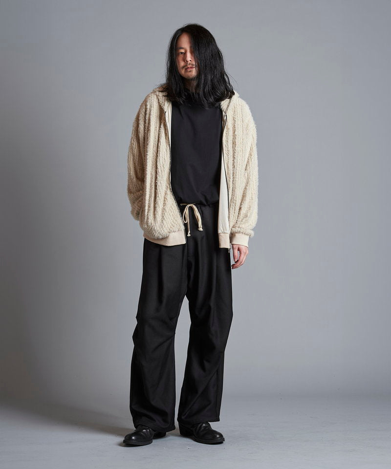 Faux fur stretch zip parka