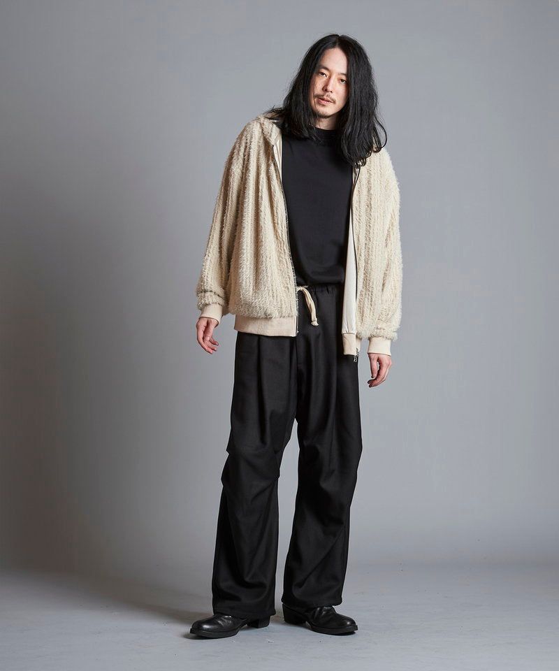 Faux fur stretch zip parka