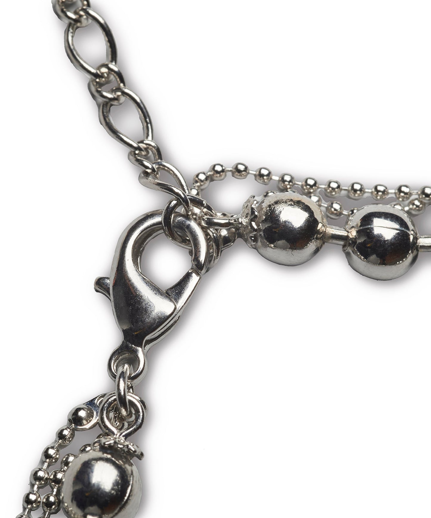 3連ボールチェーンネックレス