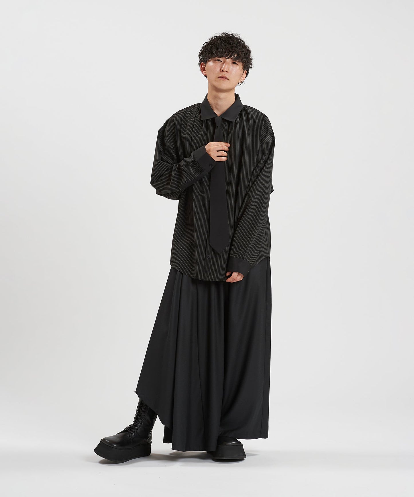 ストライプ Model:H169cm