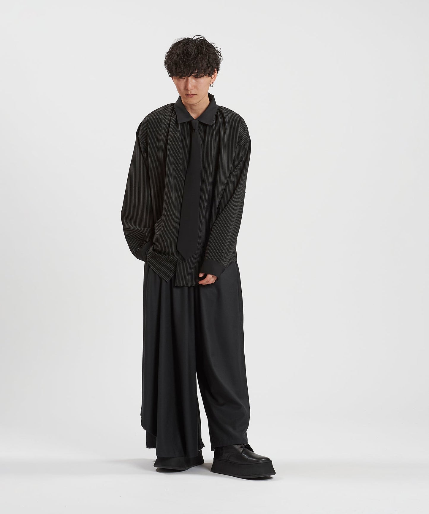 ストライプ Model:H169cm