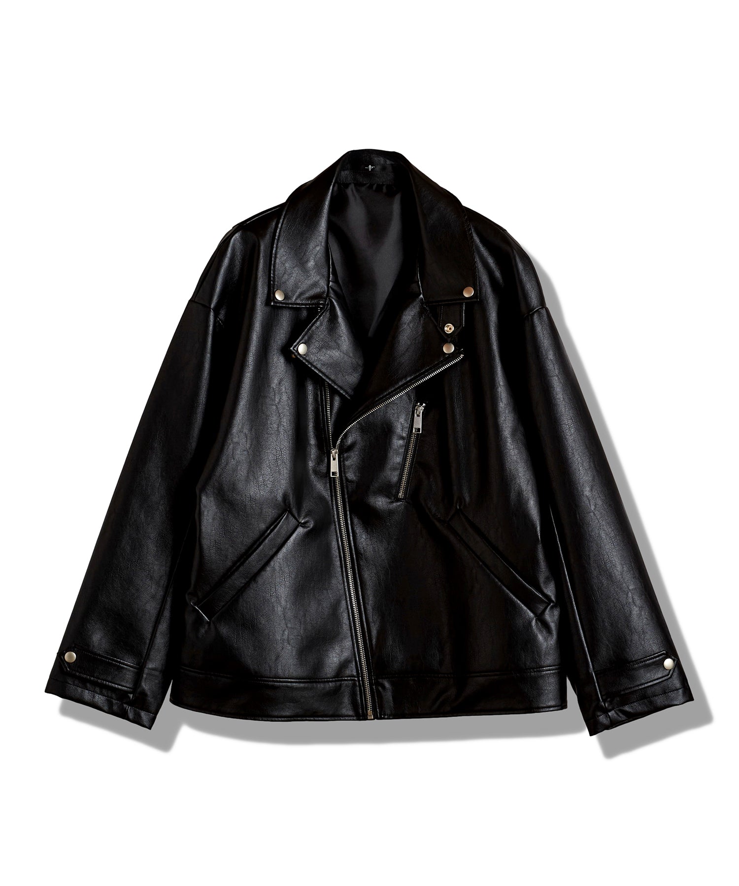 シンセティックレザーBIGライダースJKT