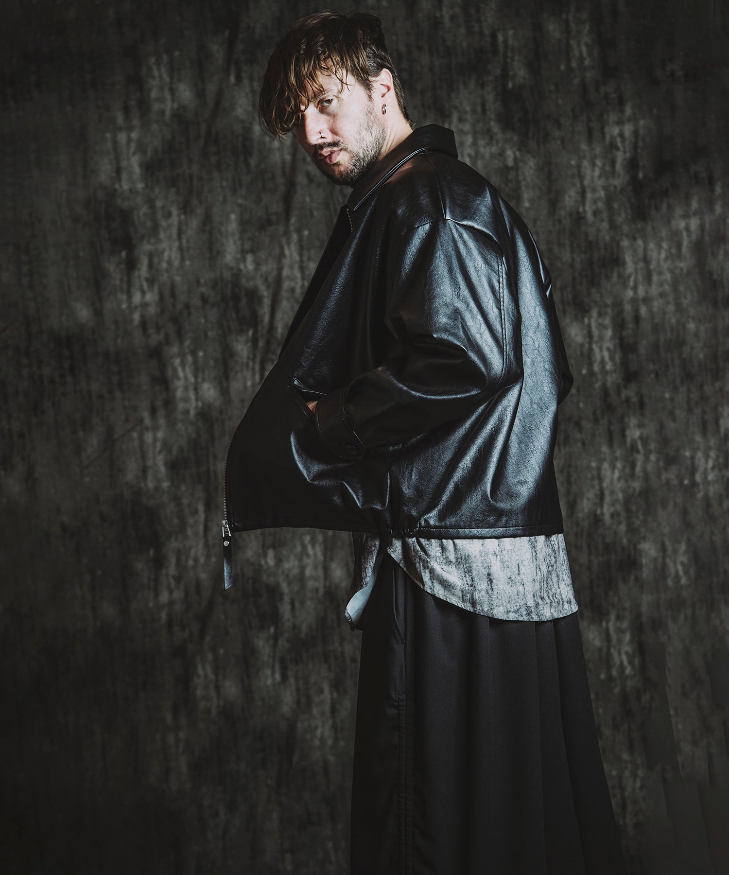 シンセティックレザーZIP BIG-BLZ