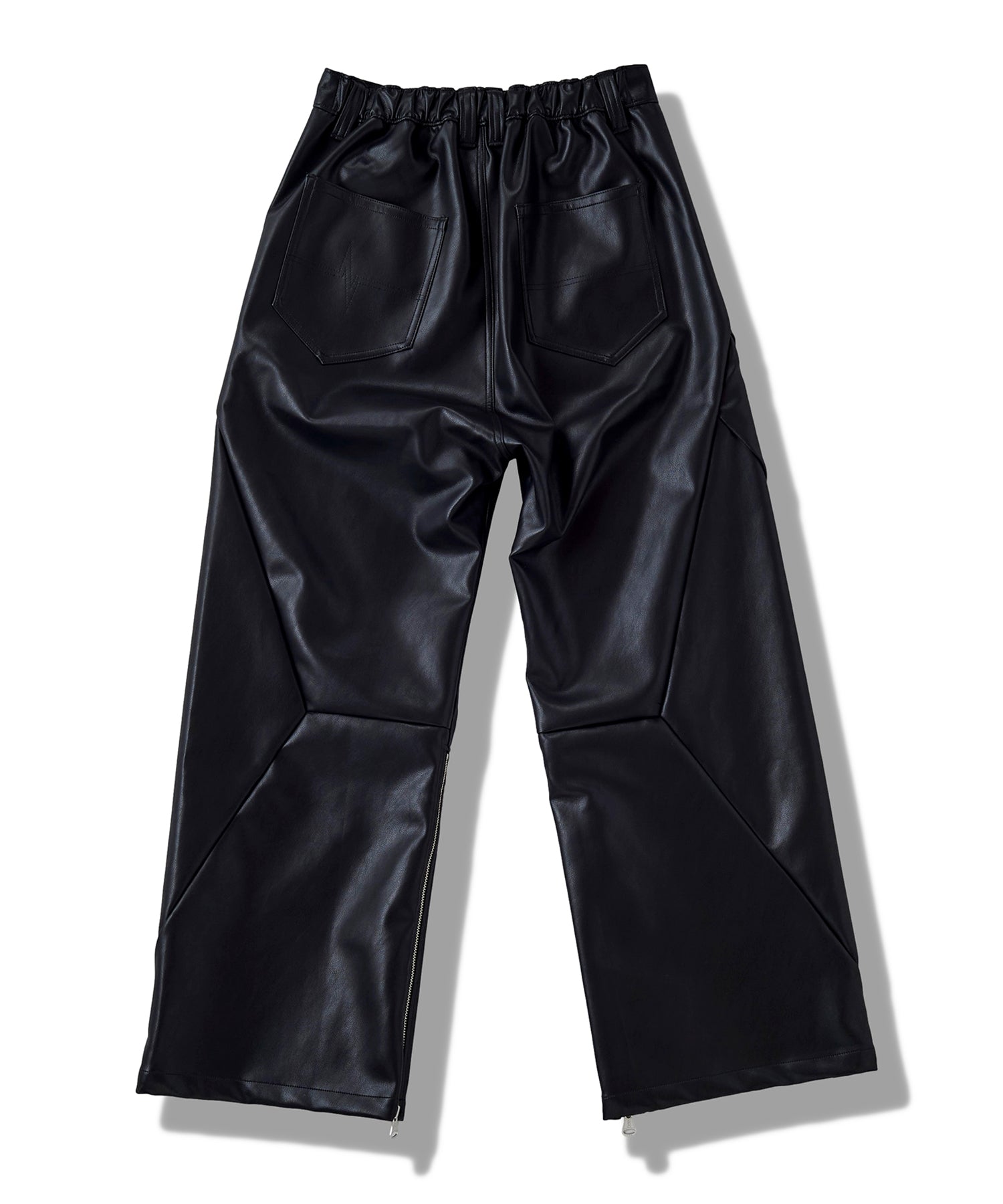 シンセティックレザーZIPフレアPT