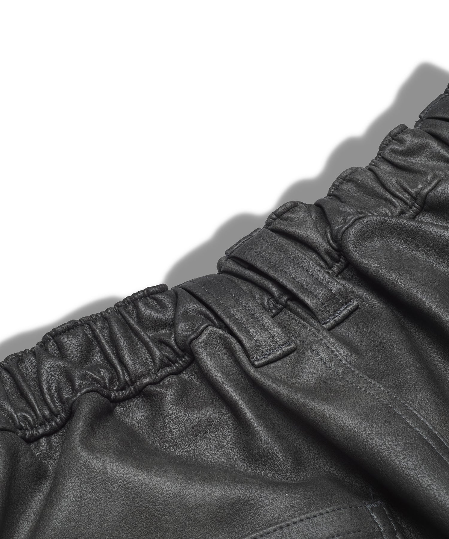 シンセティックレザーZIPフレアPT