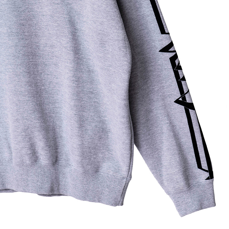 裏毛サンダーラインプリントC/Nプルオーバー