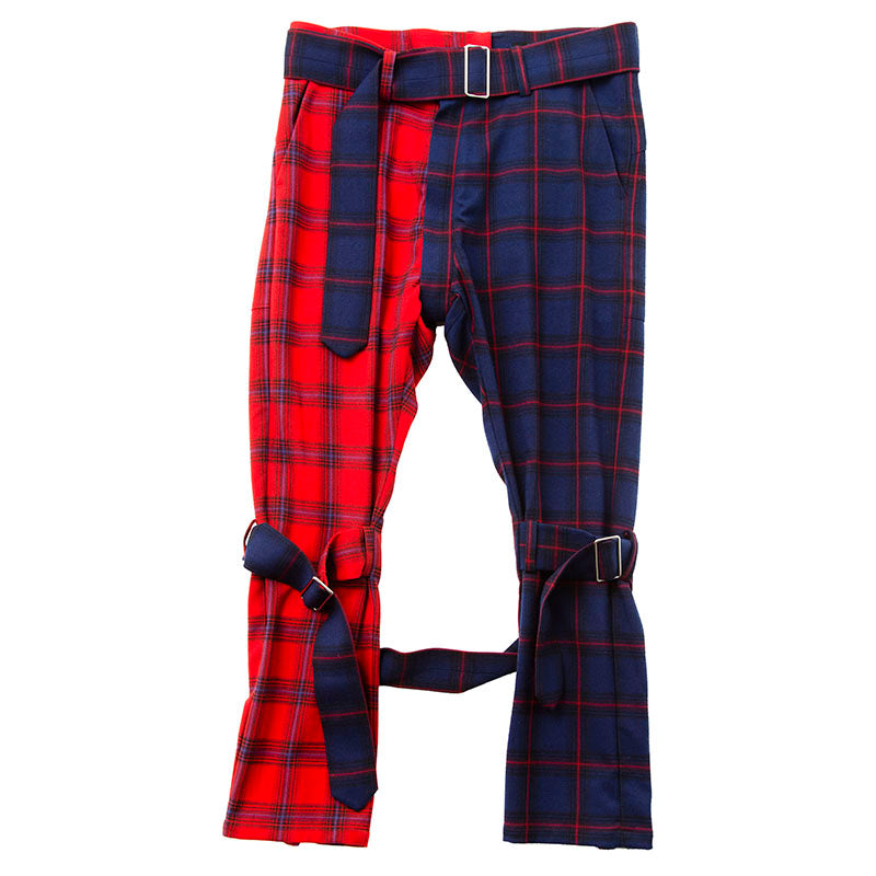 Ombre Check Bondage Separate Trousers