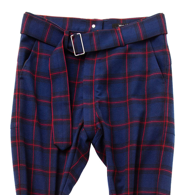 Ombre Check Bondage Separate Trousers