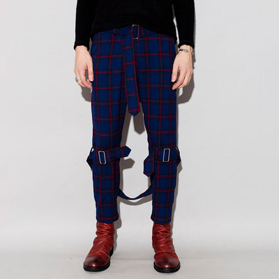 Ombre Check Bondage Separate Trousers