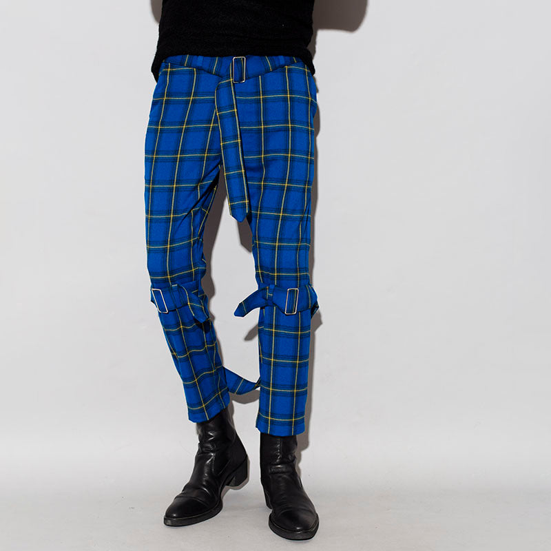 Ombre Check Bondage Separate Trousers