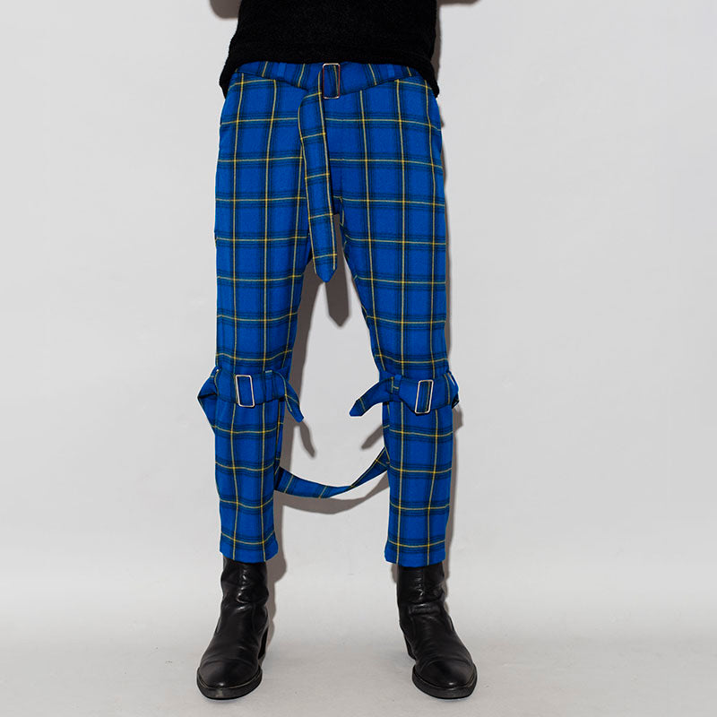 Ombre Check Bondage Separate Trousers