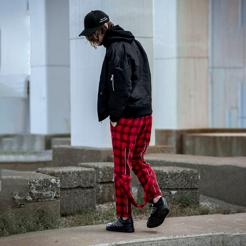 Ombre Check Bondage Separate Trousers