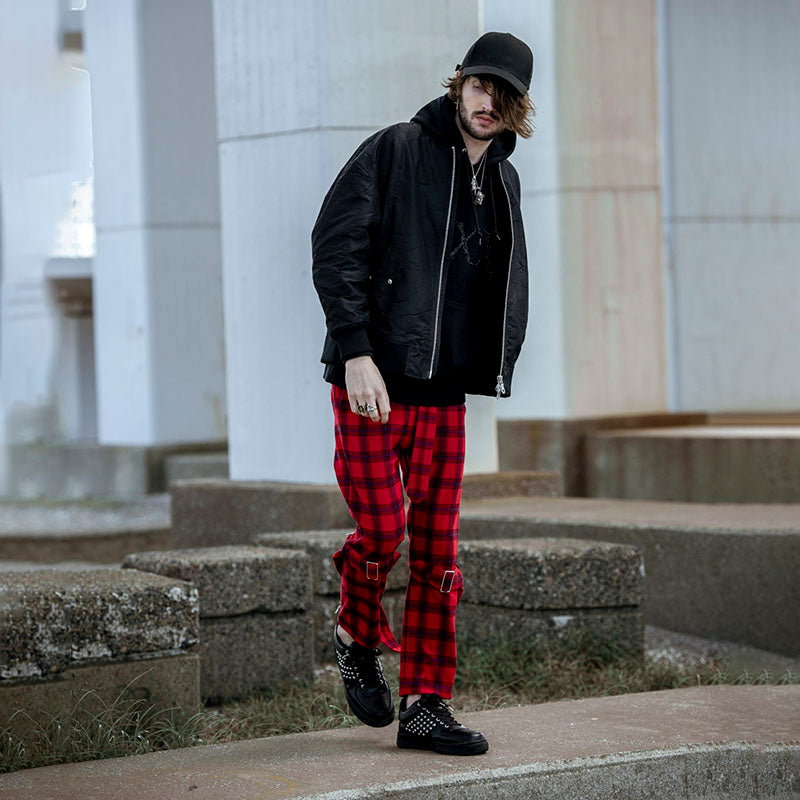 Ombre Check Bondage Separate Trousers