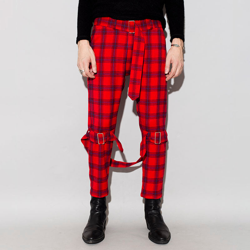 Ombre Check Bondage Separate Trousers