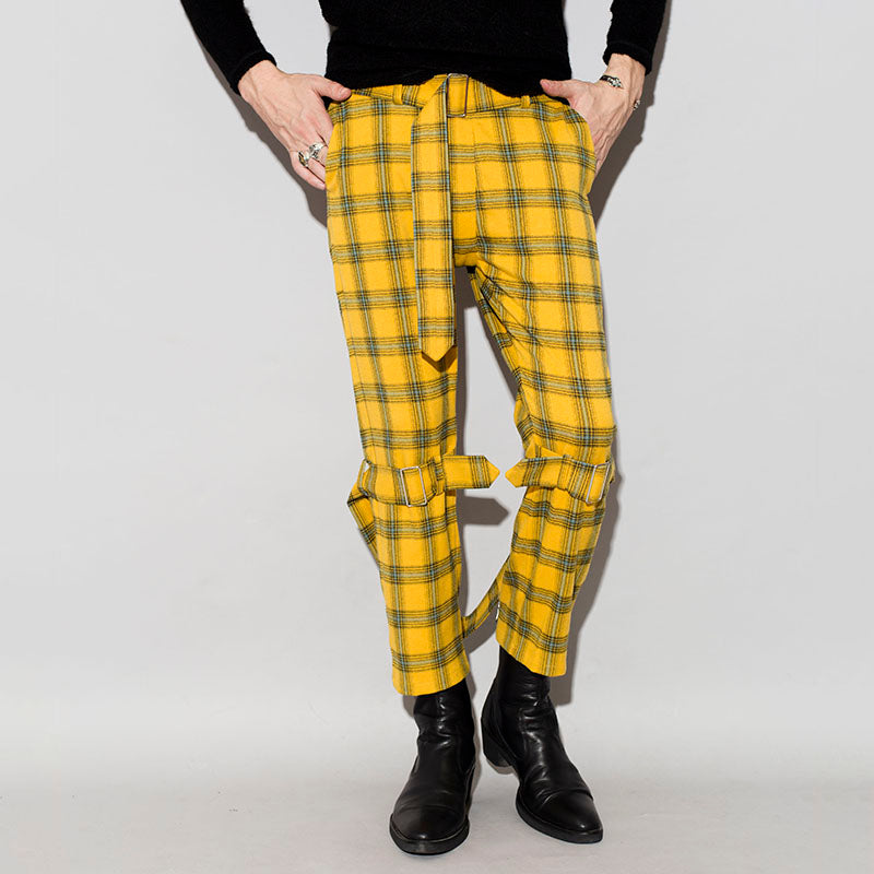 Ombre Check Bondage Separate Trousers