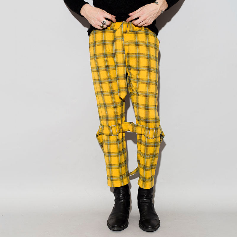 Ombre Check Bondage Separate Trousers