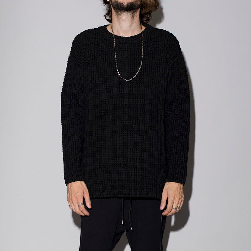 ワッフルBIGプルオーバーニット