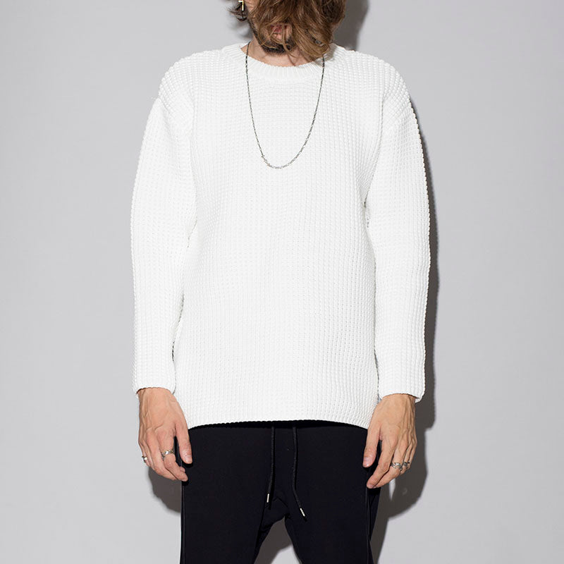 ワッフルBIGプルオーバーニット