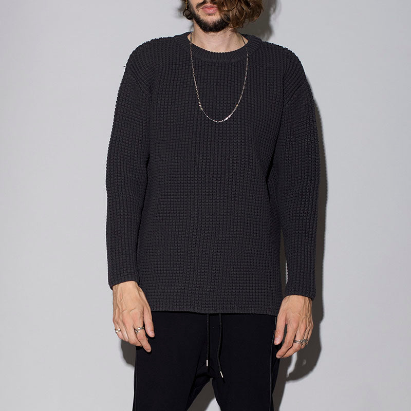 ワッフルBIGプルオーバーニット